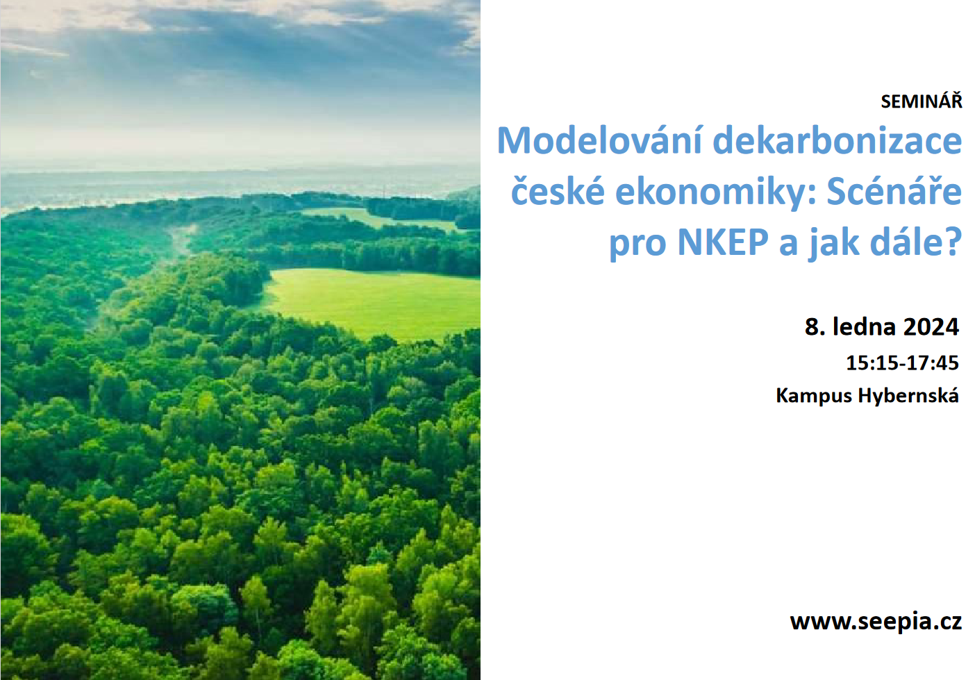 Zveme vás na seminář Modelování dekarbonizace české ekonomiky: Scénáře pro NKEP a jak dále?